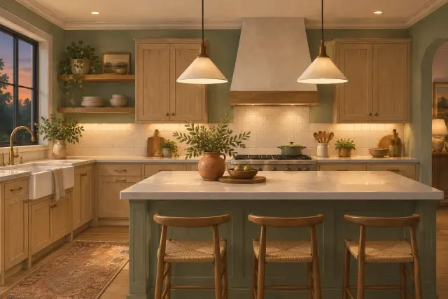 A Kitchen Lighting Plan for Darker Evenings