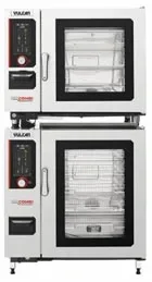 Stacked commercial-style combination ovens